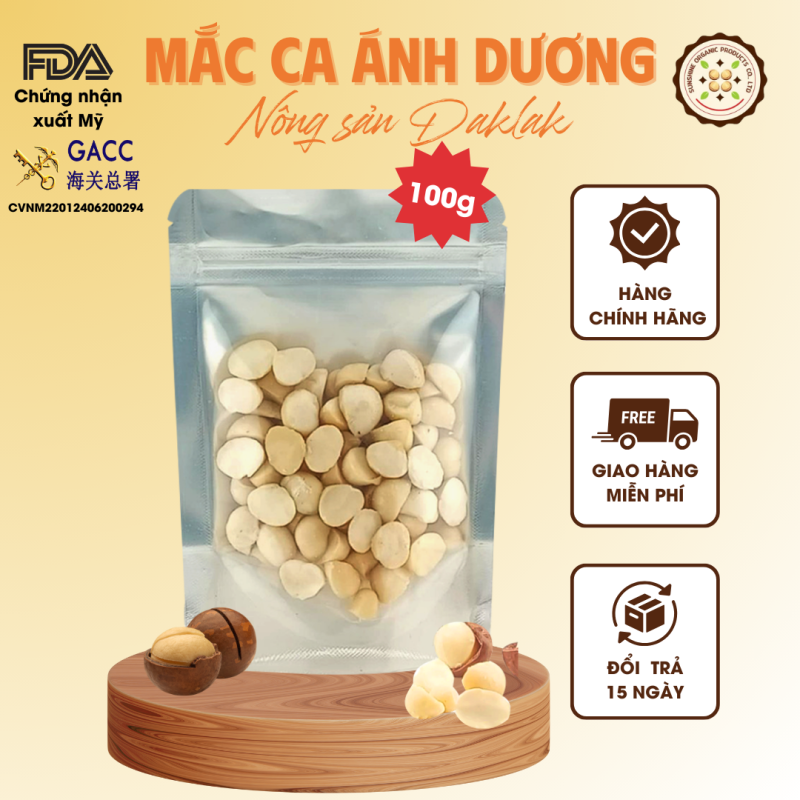 Roasted Raw Macadamia (Broken Nuts) 100g, Zip Cover