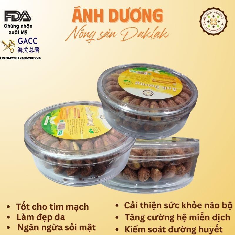 [500gram] Hạt Điều Rang Muối Nguyên Vỏ, Hộp Tròn